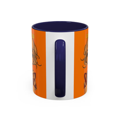 Caution, Savage Orange Accent Mug by cypherpunkgear.com