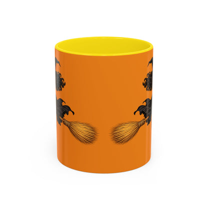 Velvet Vex Orange Accent Mug by CreepyCrafts.boo