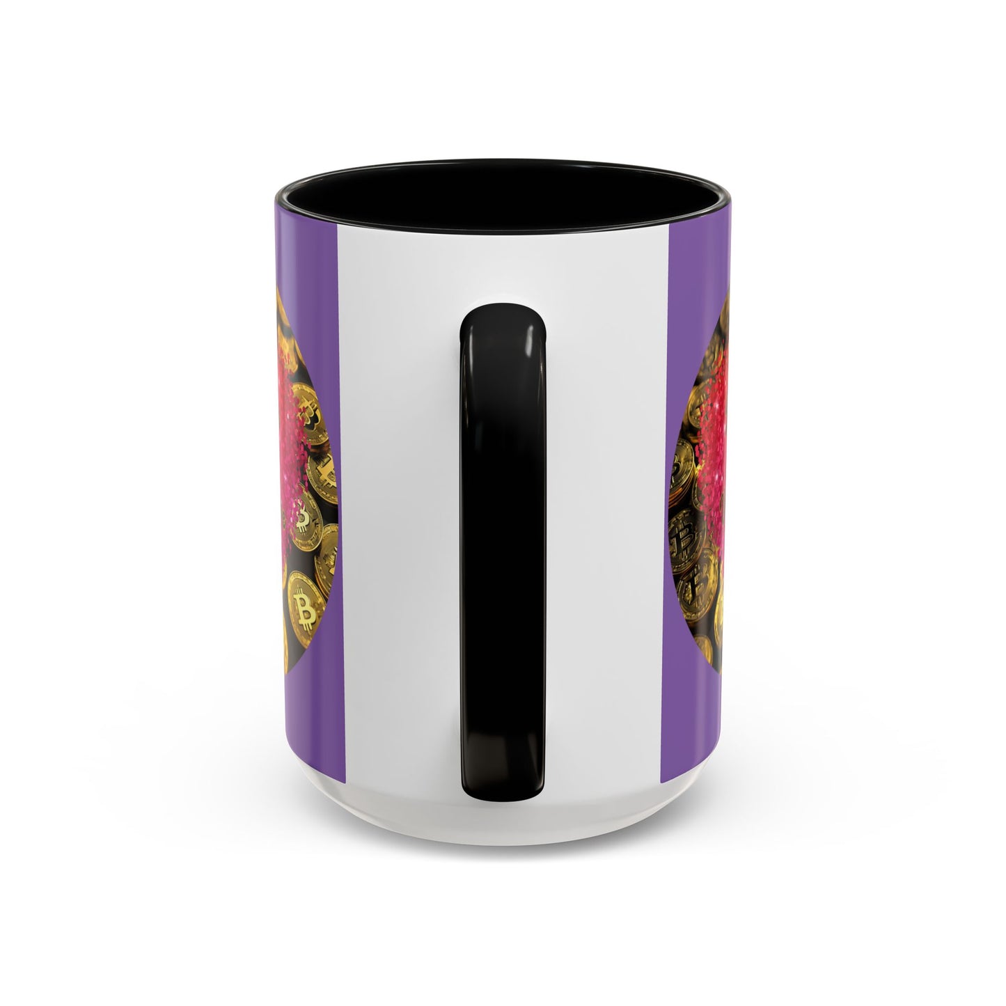 Bitcoin is My Valentine Light Purple Accent Mug by cypherpunkgear.com
