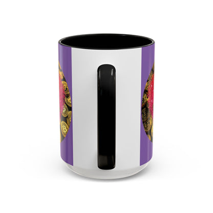 Bitcoin is My Valentine Light Purple Accent Mug by cypherpunkgear.com