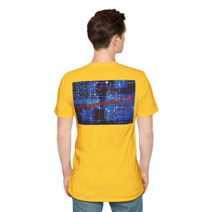 2-sided, cypherpunkgear.com logo Light colors Unisex T-Shirt by cypherpunkgear.com
