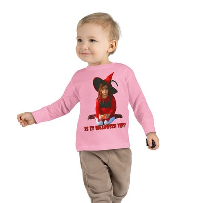Is it Halloween yet? Toddler Long Sleeve Tee by CreepyCrafts.boo