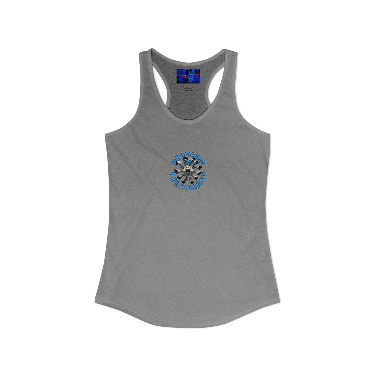 ¡BodyCam ThePoliticians de 2 caras de cypherpunkgear! Camiseta sin mangas ideal con espalda cruzada para mujer
