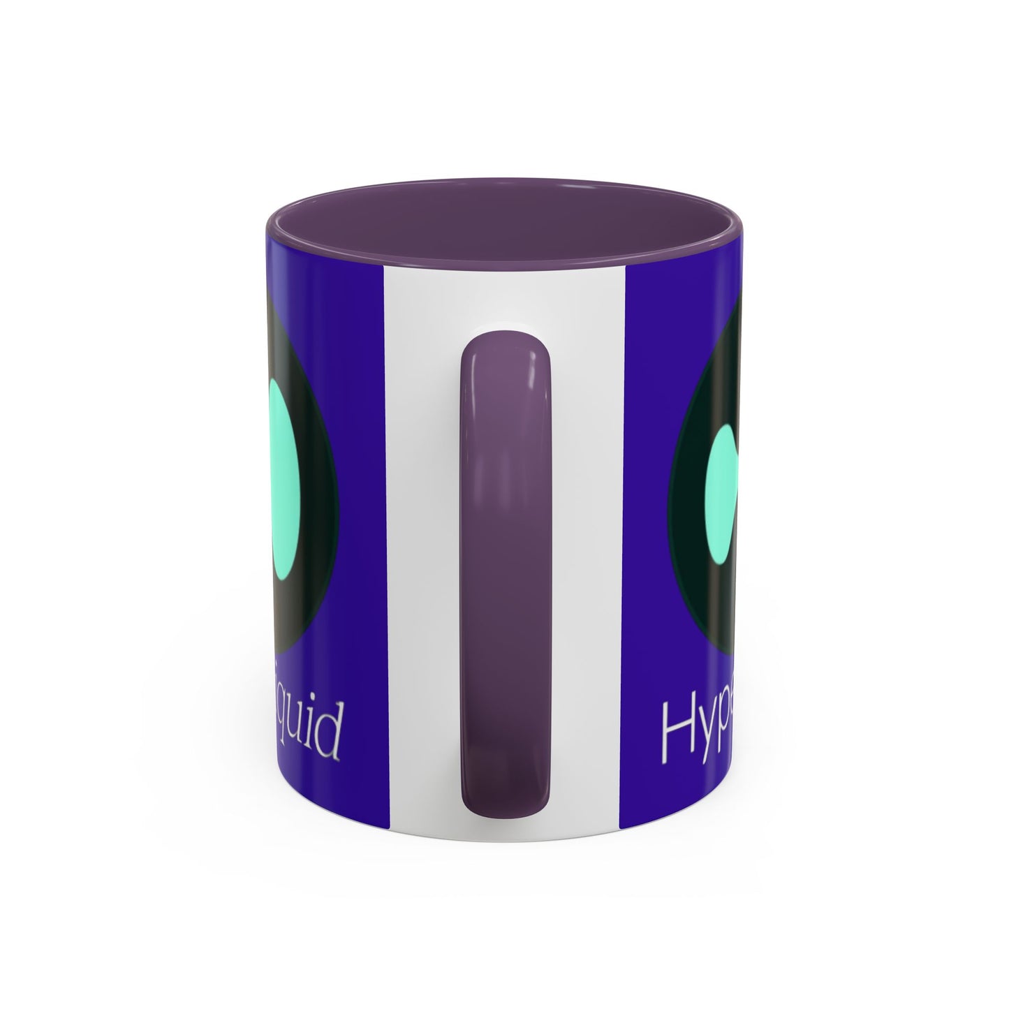 Hyperliquid White font Dark Purple Accent Mug by cypherpunkgear.com