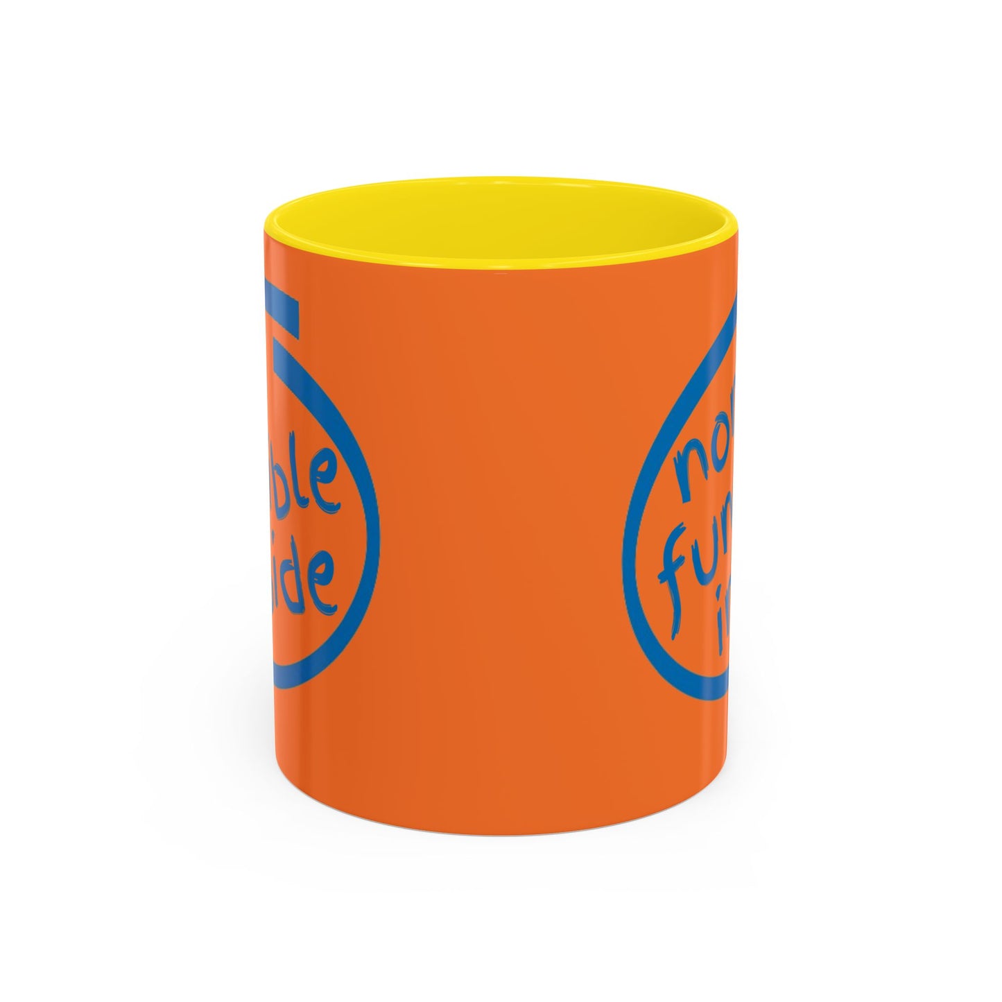 Non-Fungible Inside Orange Accent Mug by cypherpunkgear.com