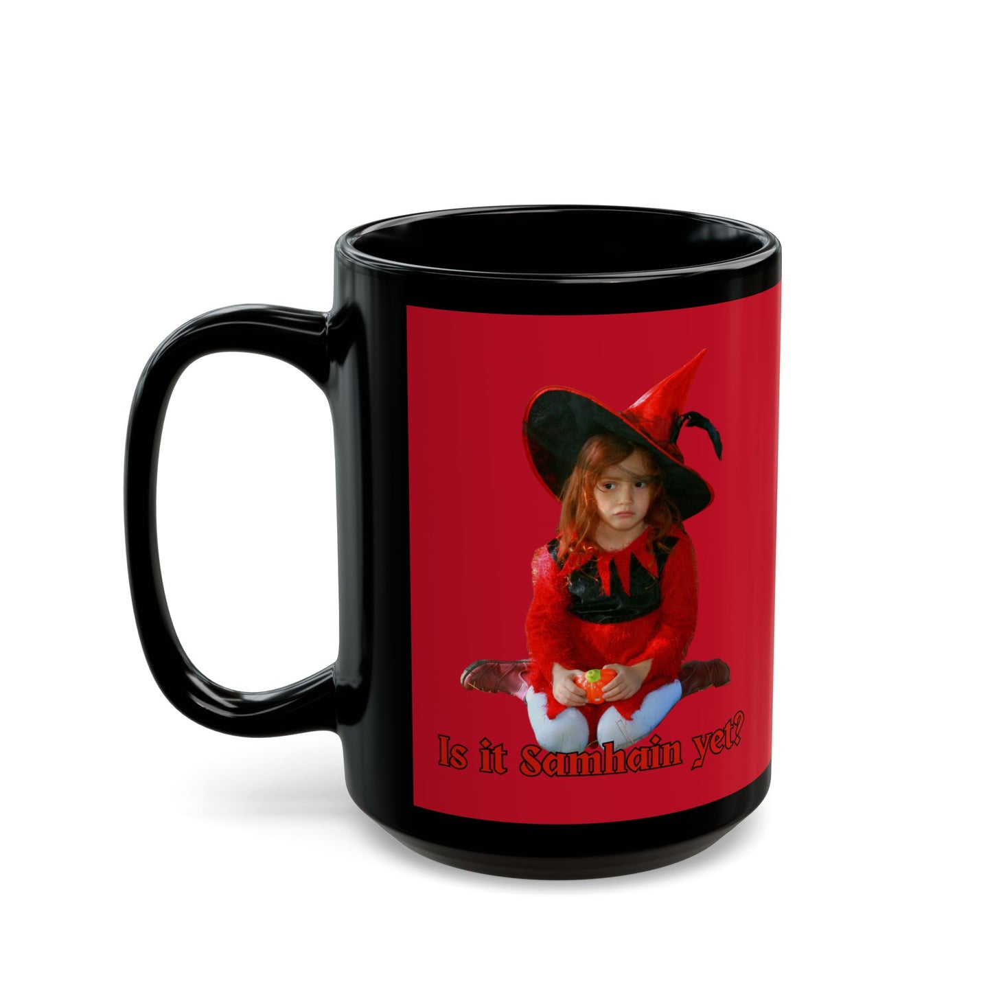 Is it Samhain yet? Red Mug by CreepyCrafts.boo