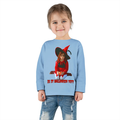 Is it Halloween yet? Toddler Long Sleeve Tee by CreepyCrafts.boo