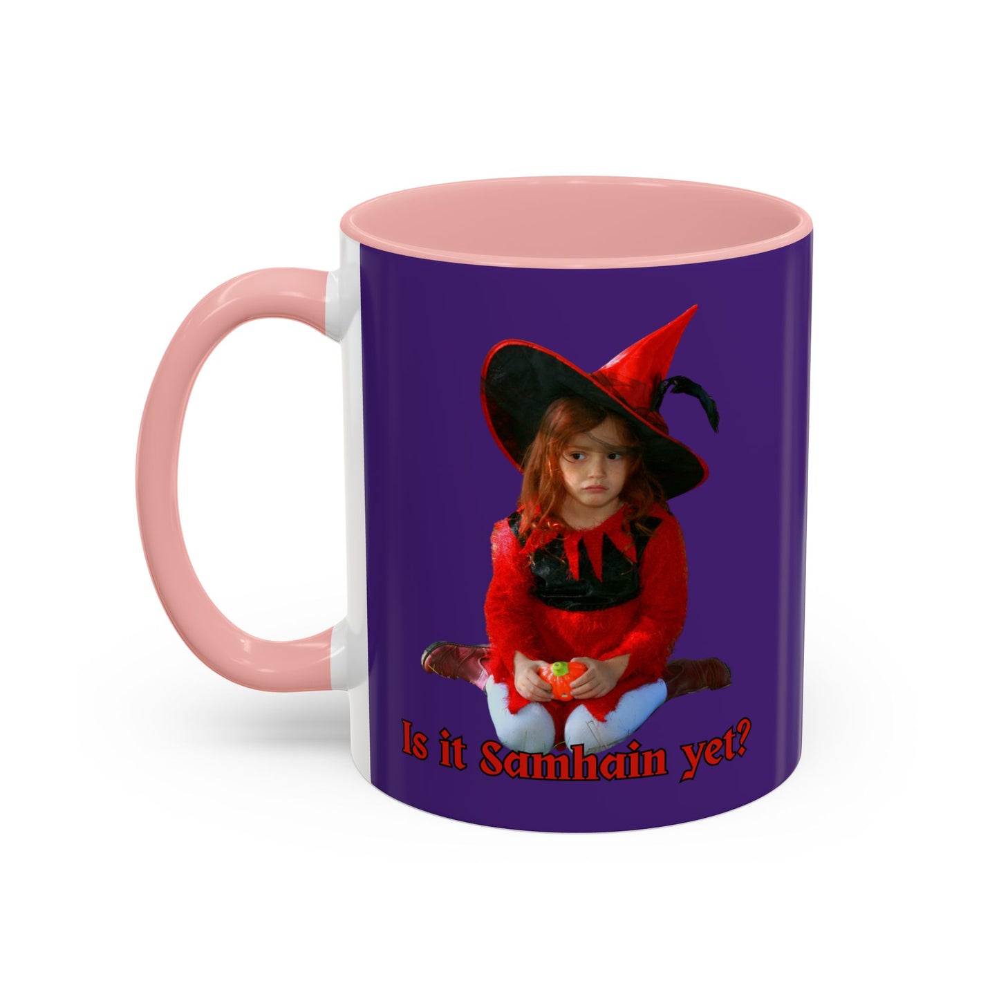 Is it Samhain yet? Dark Purple Accent Mug by CreepyCrafts.boo