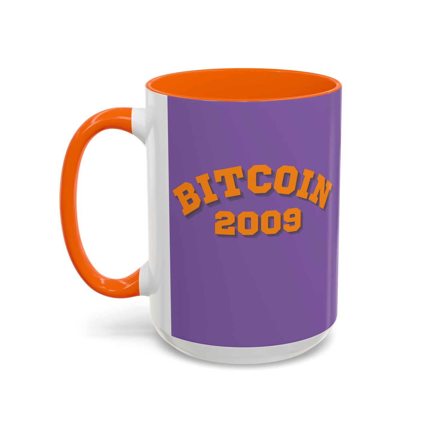 Bitcoin 2009 Light Purple Accent Mug by cypherpunkgear.com