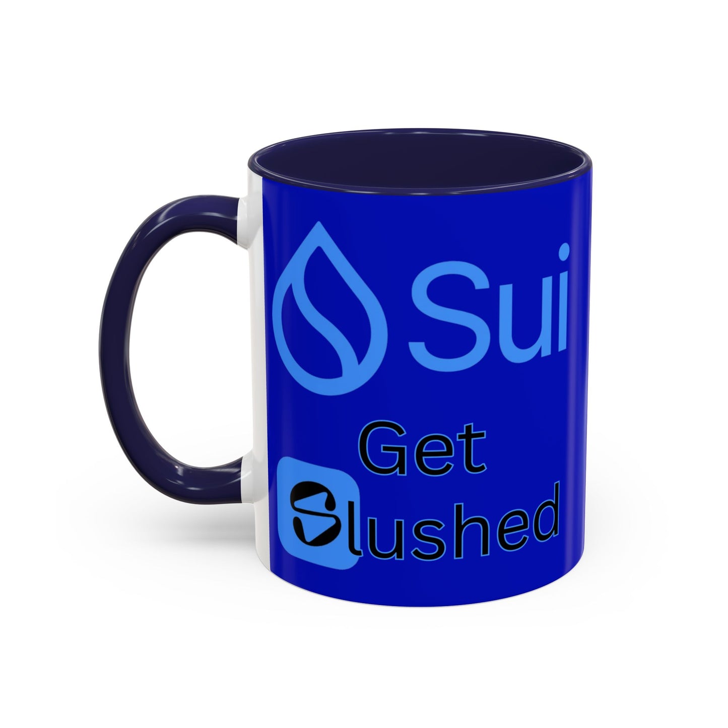 Sui: Get Slushed Dark Blue Accent Mug by cypherpunkgear.com