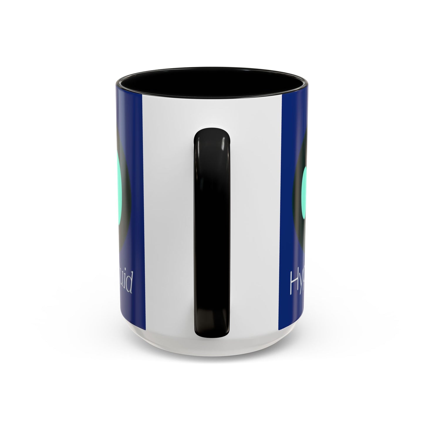 Hyperliquid White font Blue Accent Mug by cypherpunkgear.com