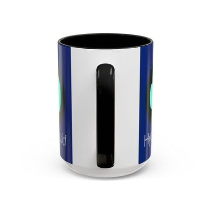 Hyperliquid White font Blue Accent Mug by cypherpunkgear.com