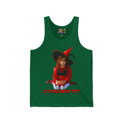 Is it Halloween yet? Unisex Jersey Tank Top by CreepyCrafts.boo