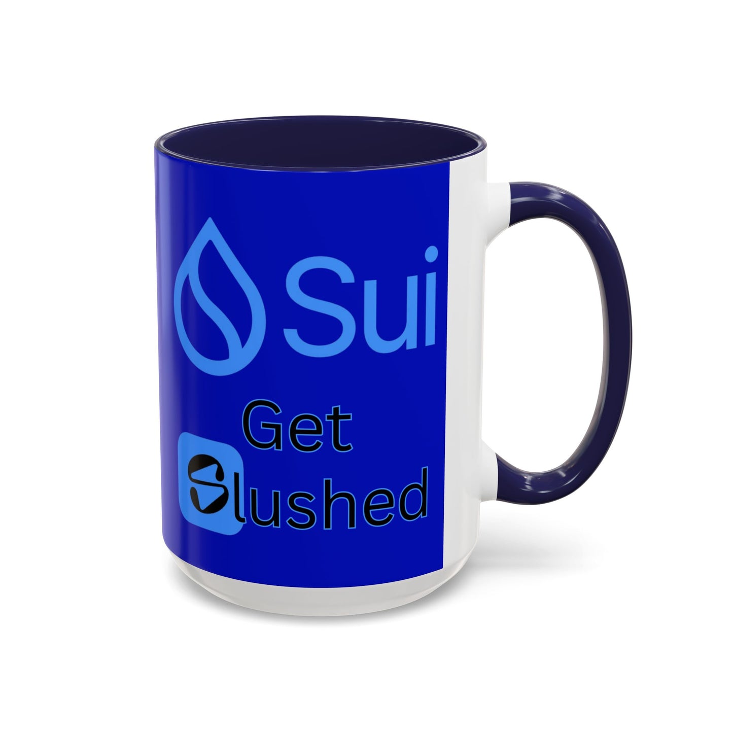Sui: Get Slushed Dark Blue Accent Mug by cypherpunkgear.com