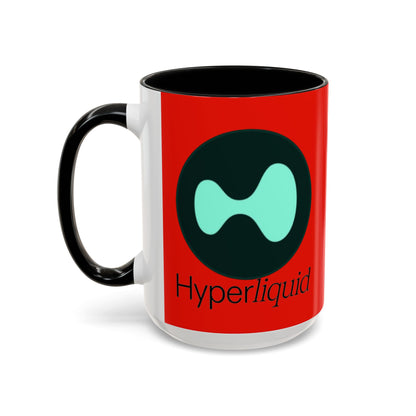 Hyperliquid Black font Red Accent Mug by cypherpunkgear.com