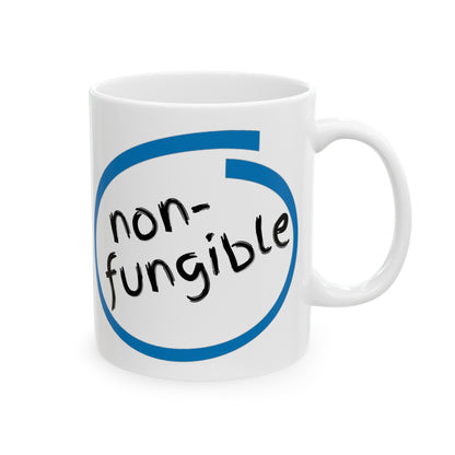 Nonfungible White Mug by cypherpunkgear