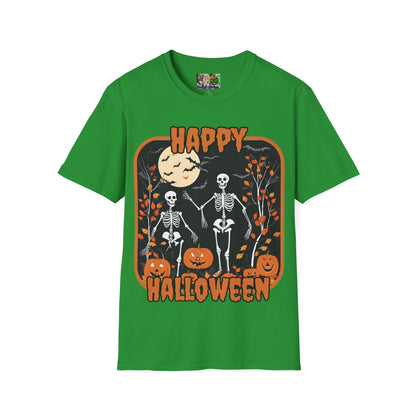 Spooktacular Skeletons of Halloween Dark colors Unisex T-shirt by CreepyCrafts.boo
