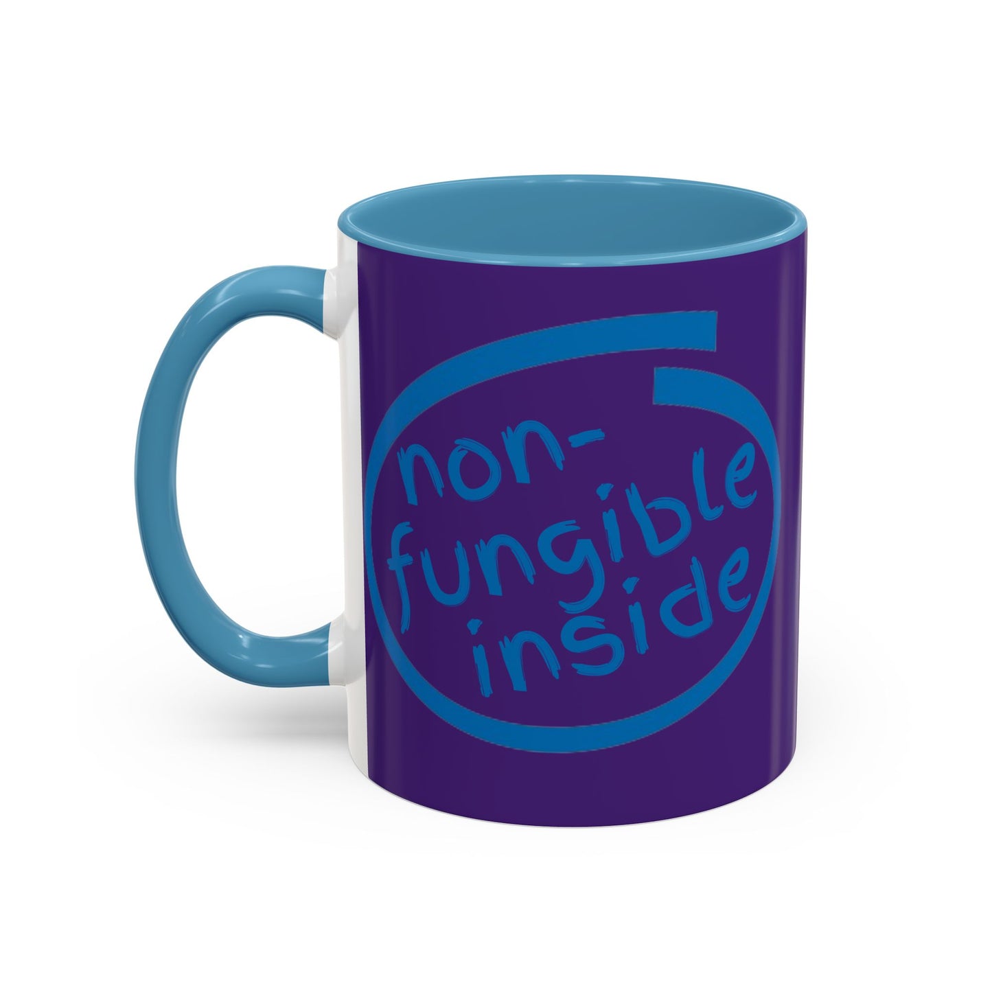 Non-Fungible Inside Purple Accent Mug by cypherpunkgear.com