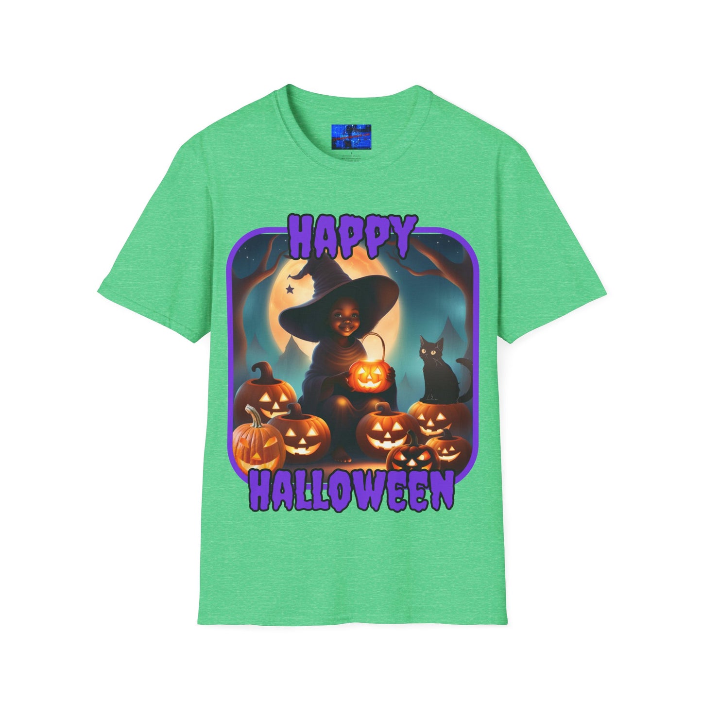 Happy Halloween Cute Witch PRfont DKcolors Unisex T-Shirt by cypherpunkgear