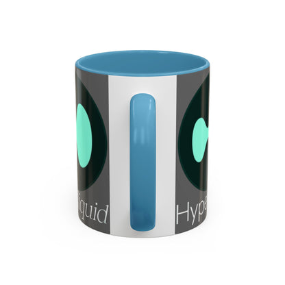 Hyperliquid White font Grey Accent Mug by cypherpunkgear.com