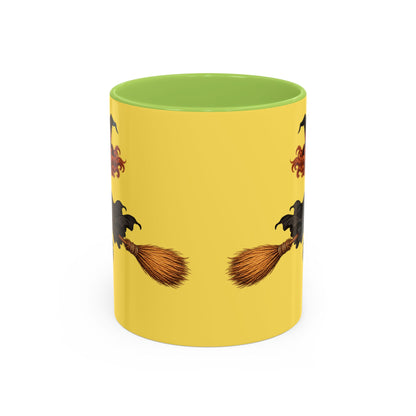 Hazel Hex Yellow Accent Mug by CreepyCrafts.boo