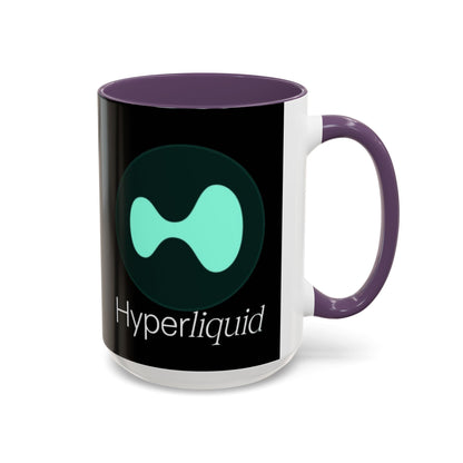 Hyperliquid White font Black Accent Mug by cypherpunkgear.com