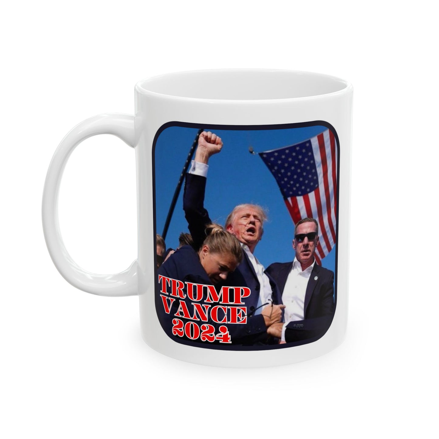 Trump and Vance 2024 White Mug by cypherpunkgear