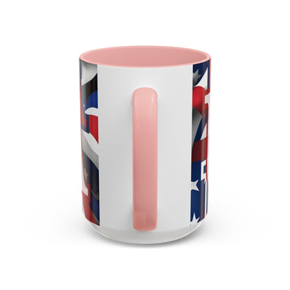 USA! USA! USA WHfont Patriot Accent Mug by cypherpunkgear