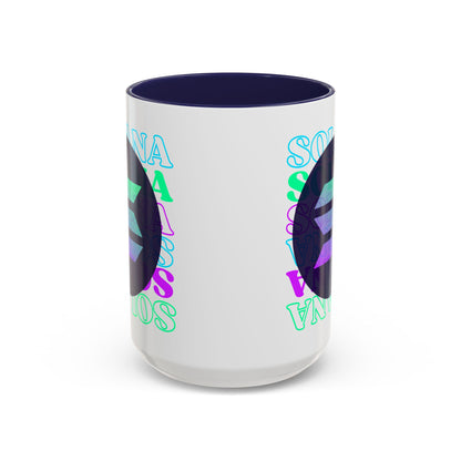 Solana Solana Solana (SOL) Accent Mug by cypherpunkgear.com