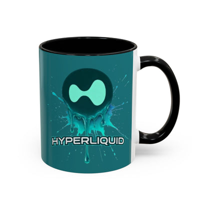 HYPE Drip Hyperliquid Accent Mug by cypherpunkgear.com