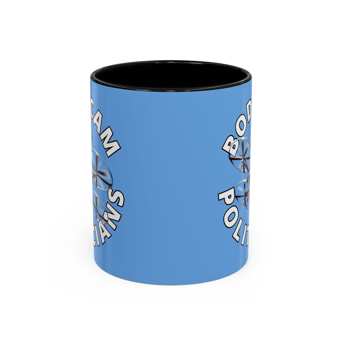 Bodycam the Politicians Drone Light Blue Accent Mug by cypherpunkgear.com