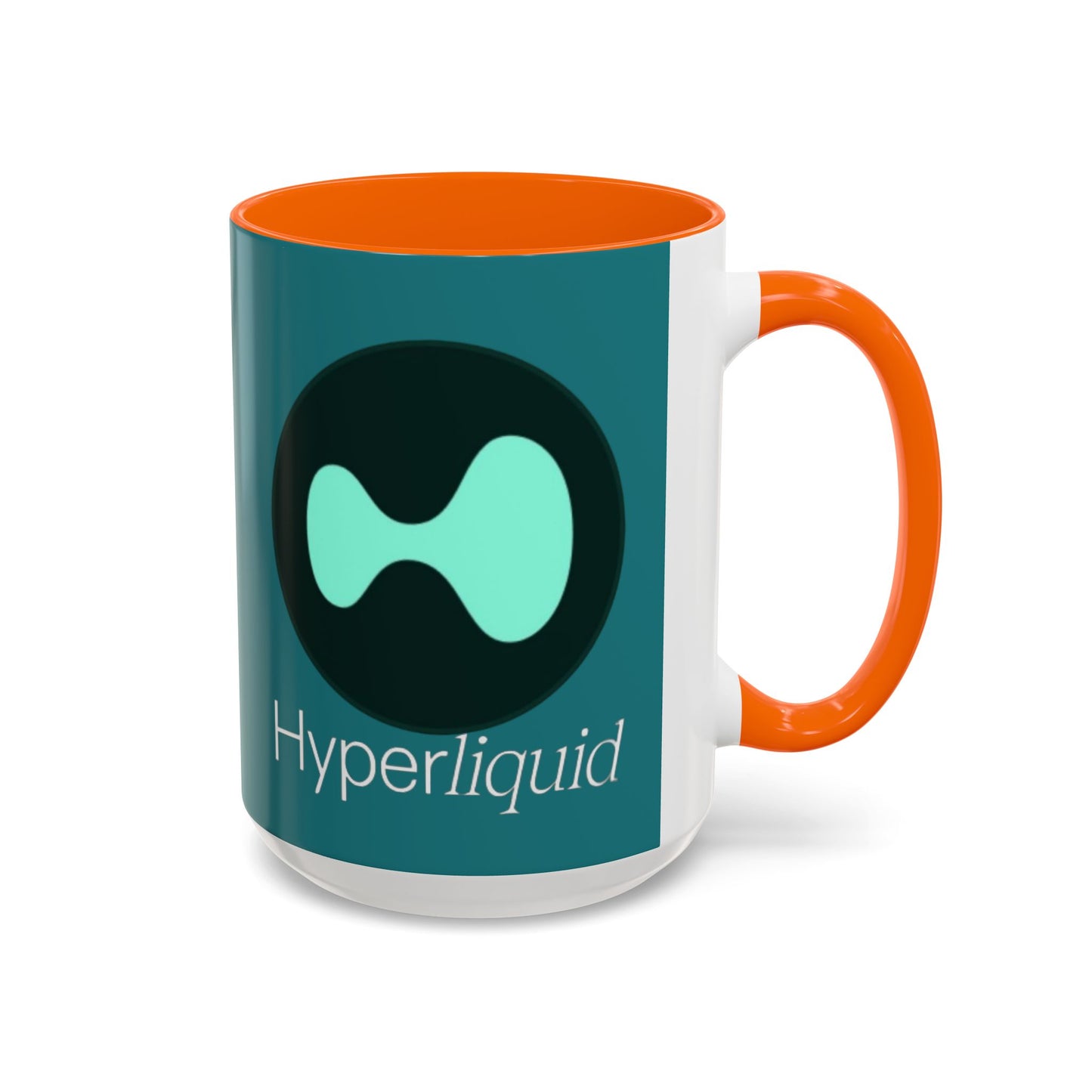 Hyperliquid White font Hyperliquid Accent Mug by cypherpunkgear.com