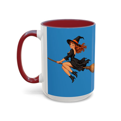 Hazel Hex Blue Accent Mug by CreepyCrafts.boo