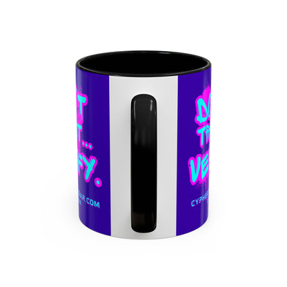 Don't Trust...Verify. Dark Purple Accent Mug by cypherpunkgear.com