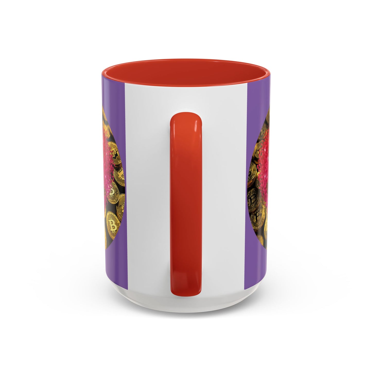 Bitcoin is My Valentine Light Purple Accent Mug by cypherpunkgear.com