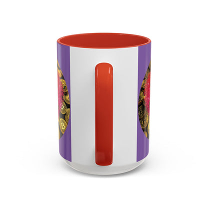 Bitcoin is My Valentine Light Purple Accent Mug by cypherpunkgear.com