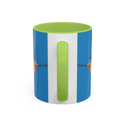 Hazel Hex Blue Accent Mug by CreepyCrafts.boo