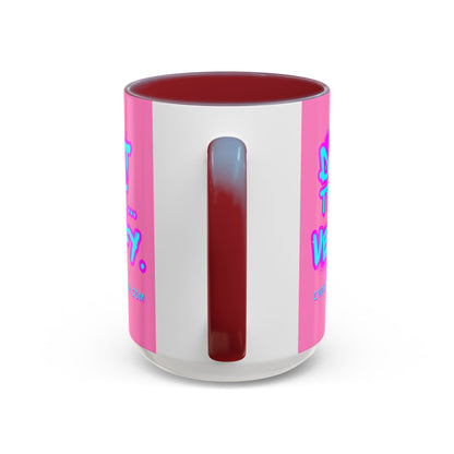 Don't Trust...Verify. Light Pink Accent Mug by cypherpunkgear.com