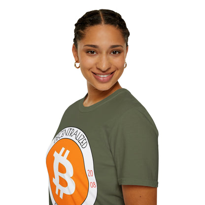 Bitcoin Decentralized Freedom Dark colors Unisex T-Shirt by cypherpunkgear.com