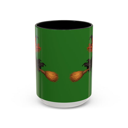 Hazel Hex Green Accent Mug by CreepyCrafts.boo
