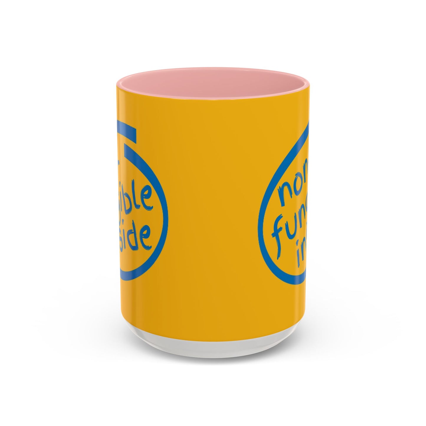 Non-Fungible Inside Yellow Accent Mug by cypherpunkgear.com