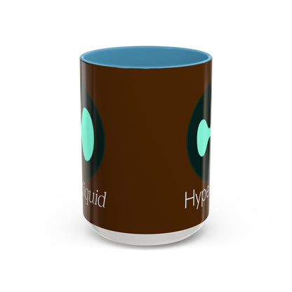 Hyperliquid White font Brown Accent Mug by cypherpunkgear.com
