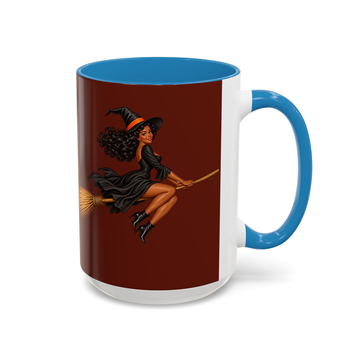Velvet Vex Brown Accent Mug by CreepyCrafts.boo