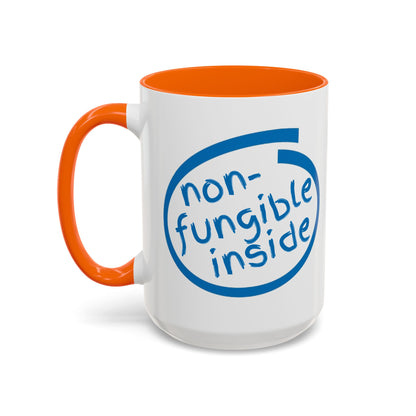 Non-Fungible Inside White Accent Mug by cypherpunkgear.com