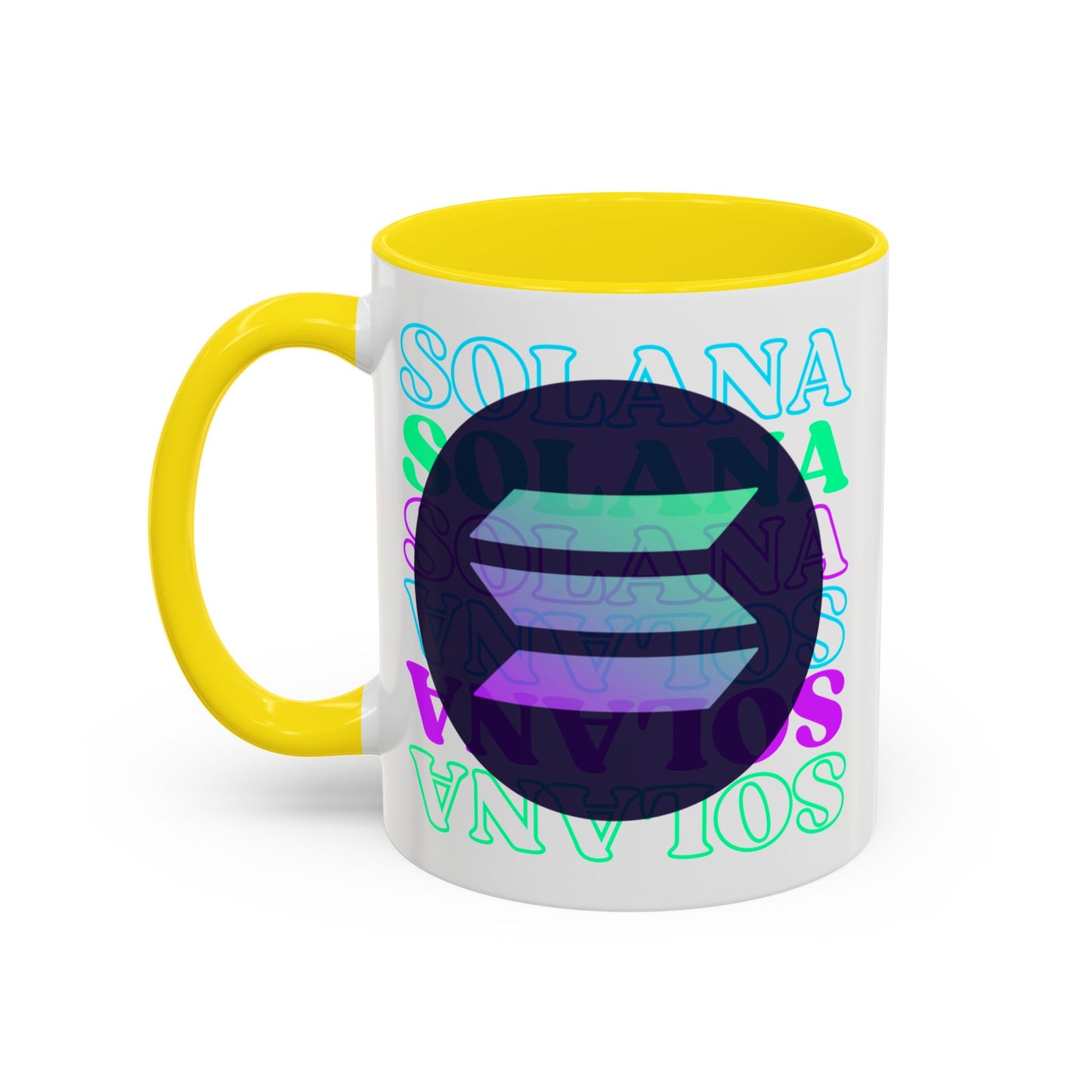 Solana Solana Solana (SOL) Accent Mug by cypherpunkgear.com