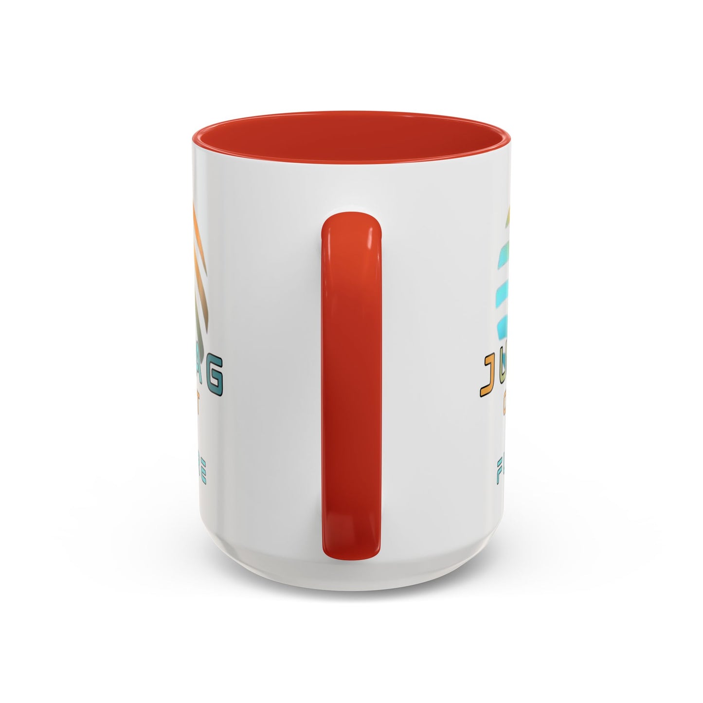 Jupiter (JUP) Orbit the Future White Accent Mug by cypherpunkgear.com