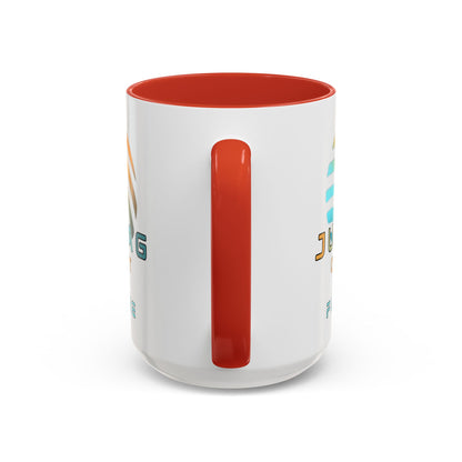 Jupiter (JUP) Orbit the Future White Accent Mug by cypherpunkgear.com