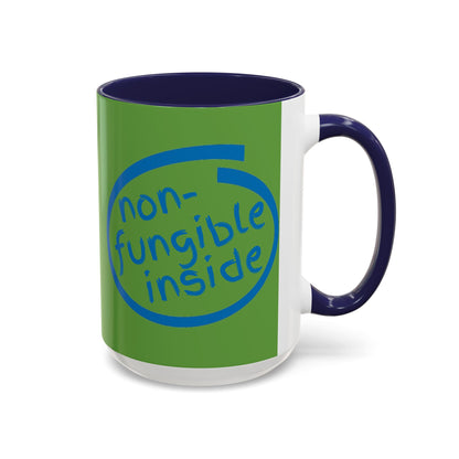 Non-Fungible Inside Green Accent Mug by cypherpunkgear.com
