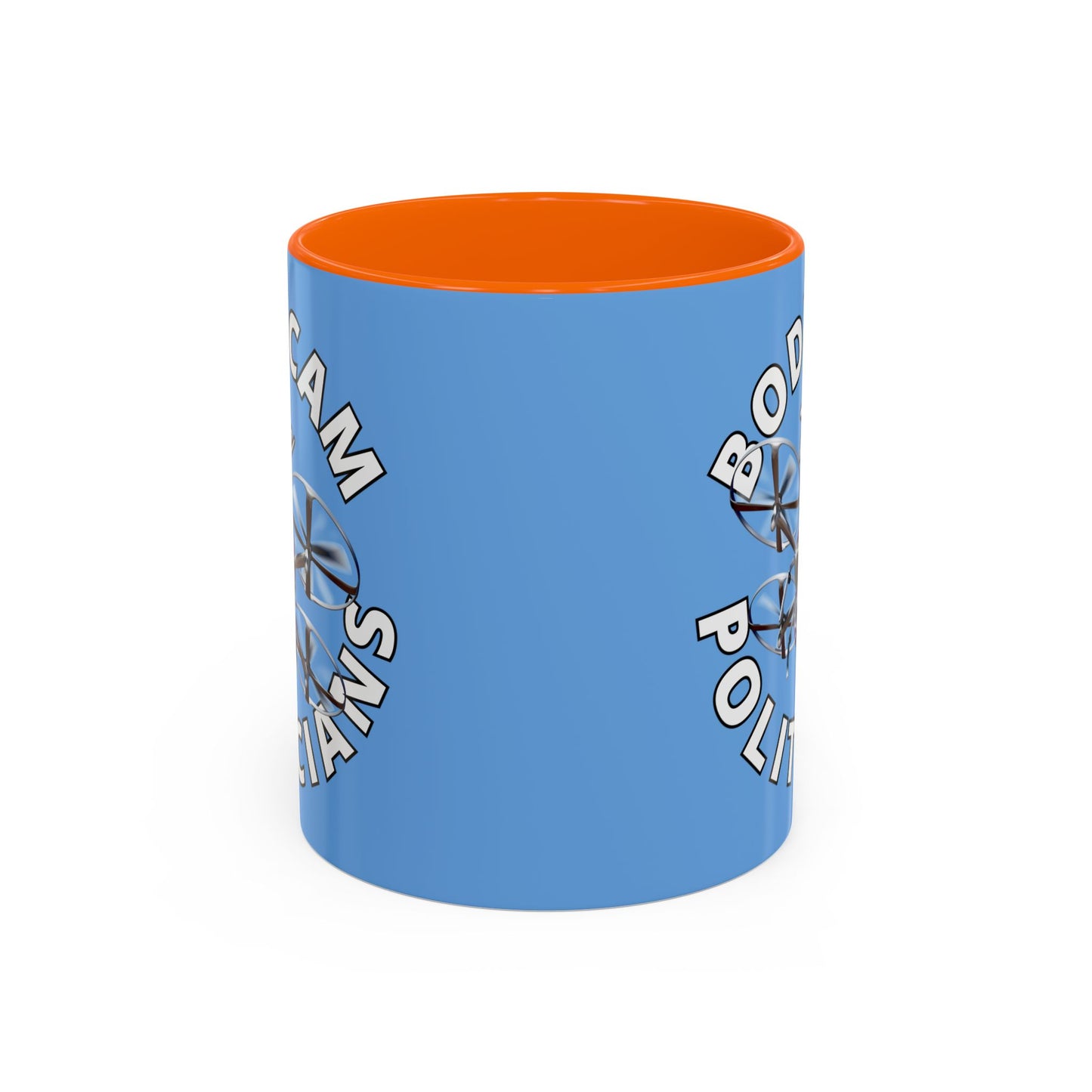 Bodycam the Politicians Drone Light Blue Accent Mug by cypherpunkgear.com