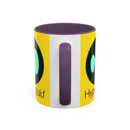 Hyperliquid Black font Yellow Accent Mug by cypherpunkgear.com